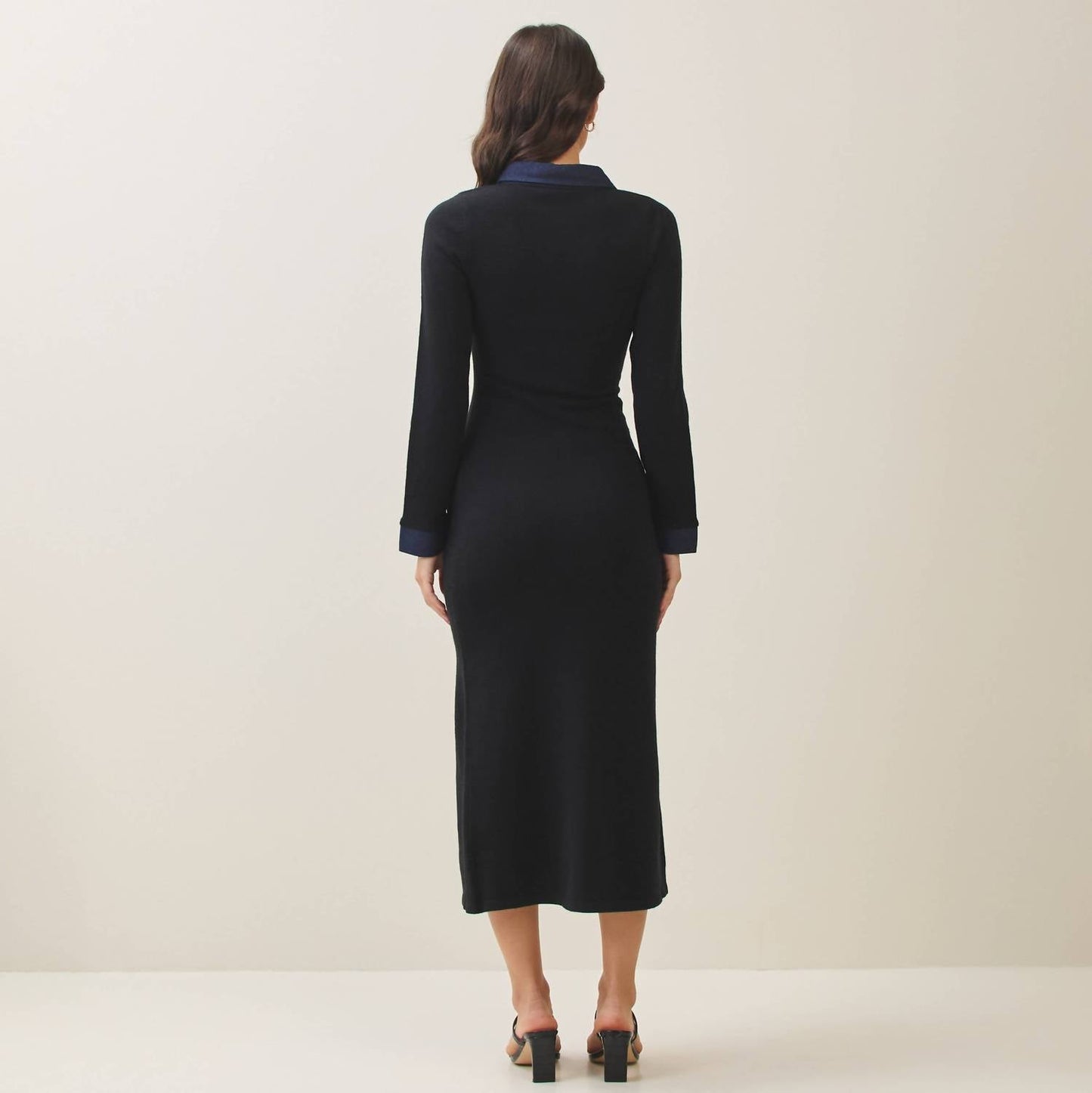 Able - Women's Denim Trim Knit Dress