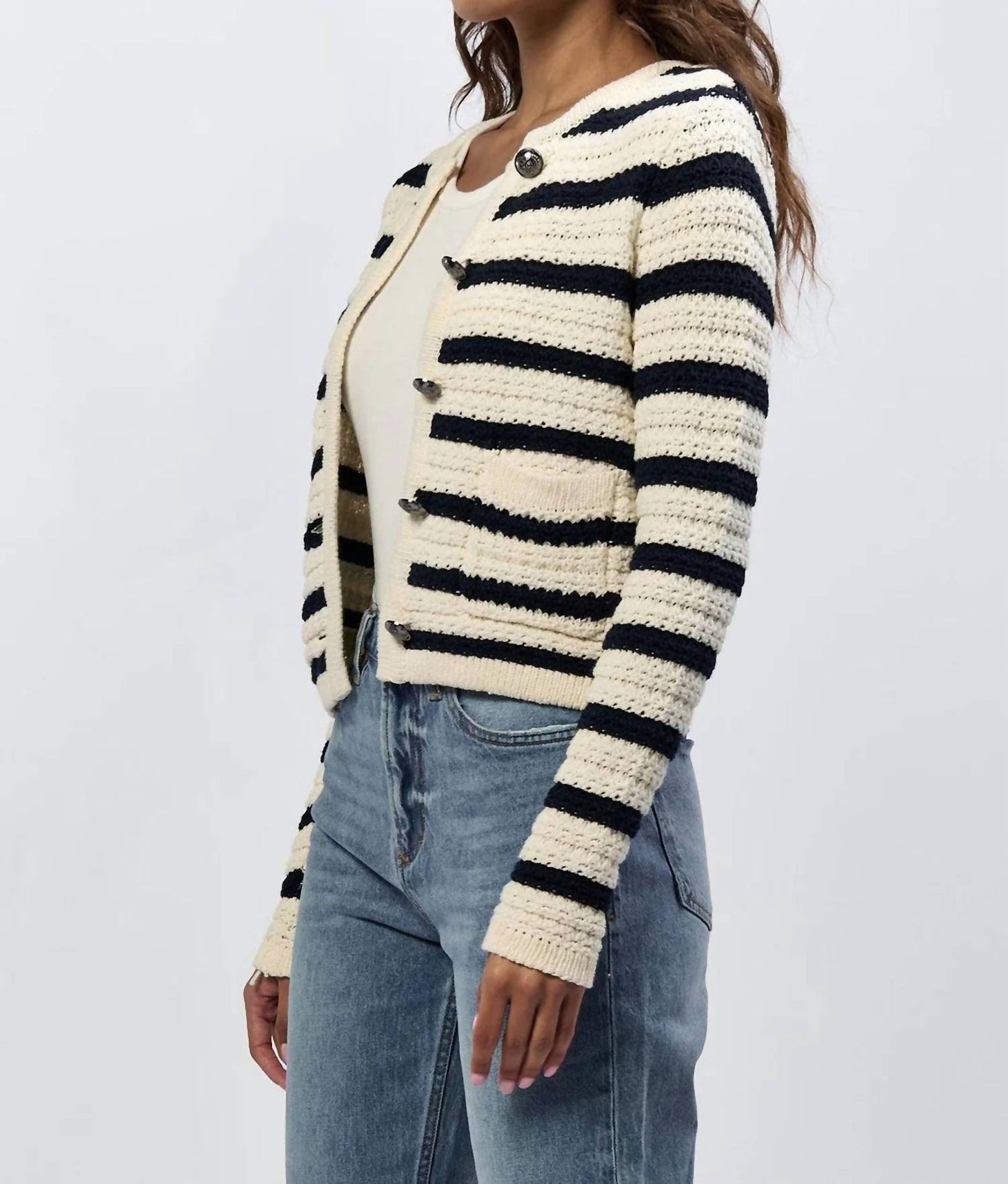 Dear John Denim - Cambria Button-up Stripe Sweater