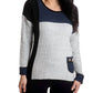 French Kyss - Boucle Color Block Crew Sweater