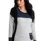 French Kyss - Boucle Color Block Crew Sweater