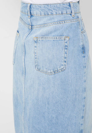 Topshop - Denim Front Split Pencil Denim Skirt