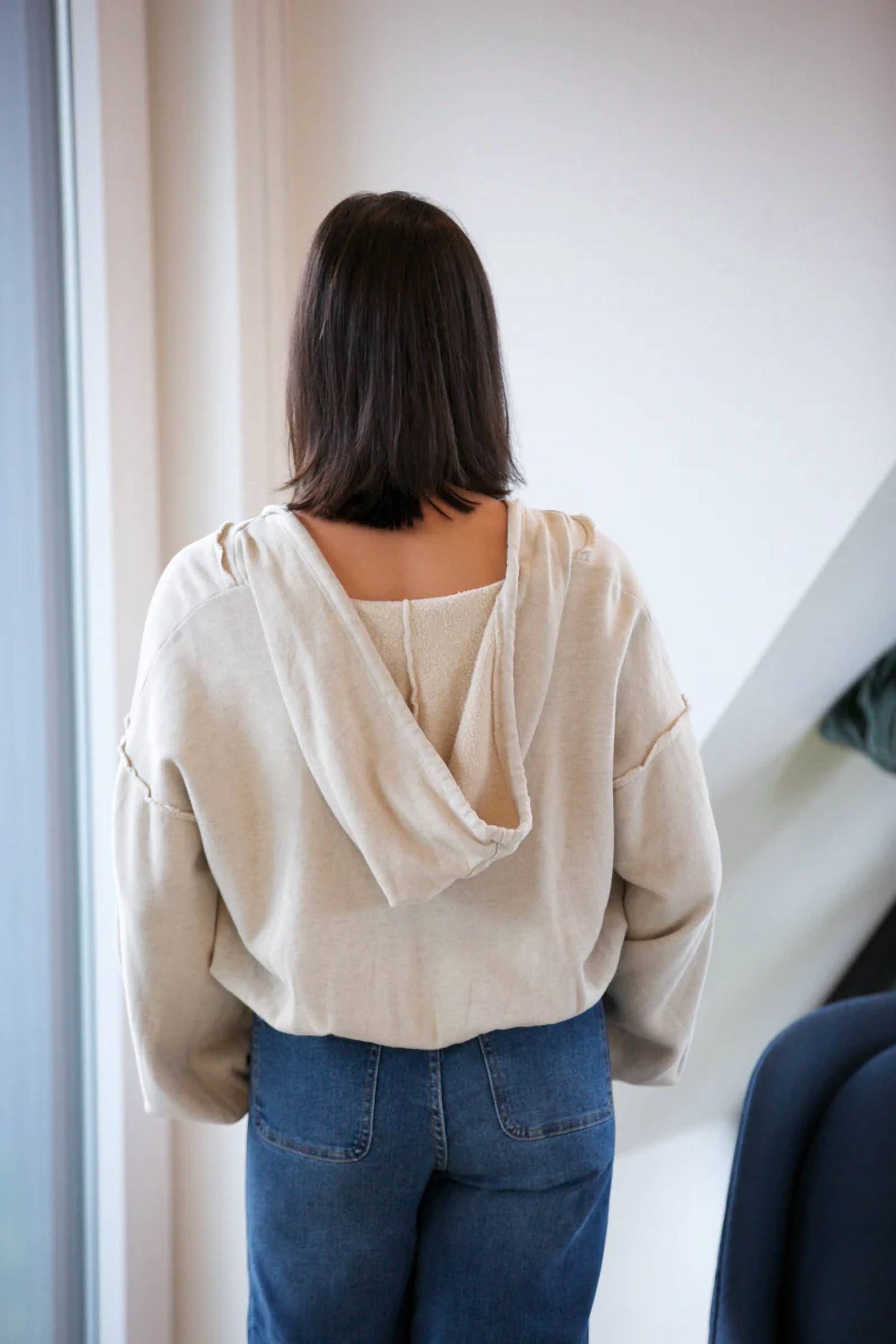 Project Social T - SAMSON BUBBLE HEM V NECK HOODIE