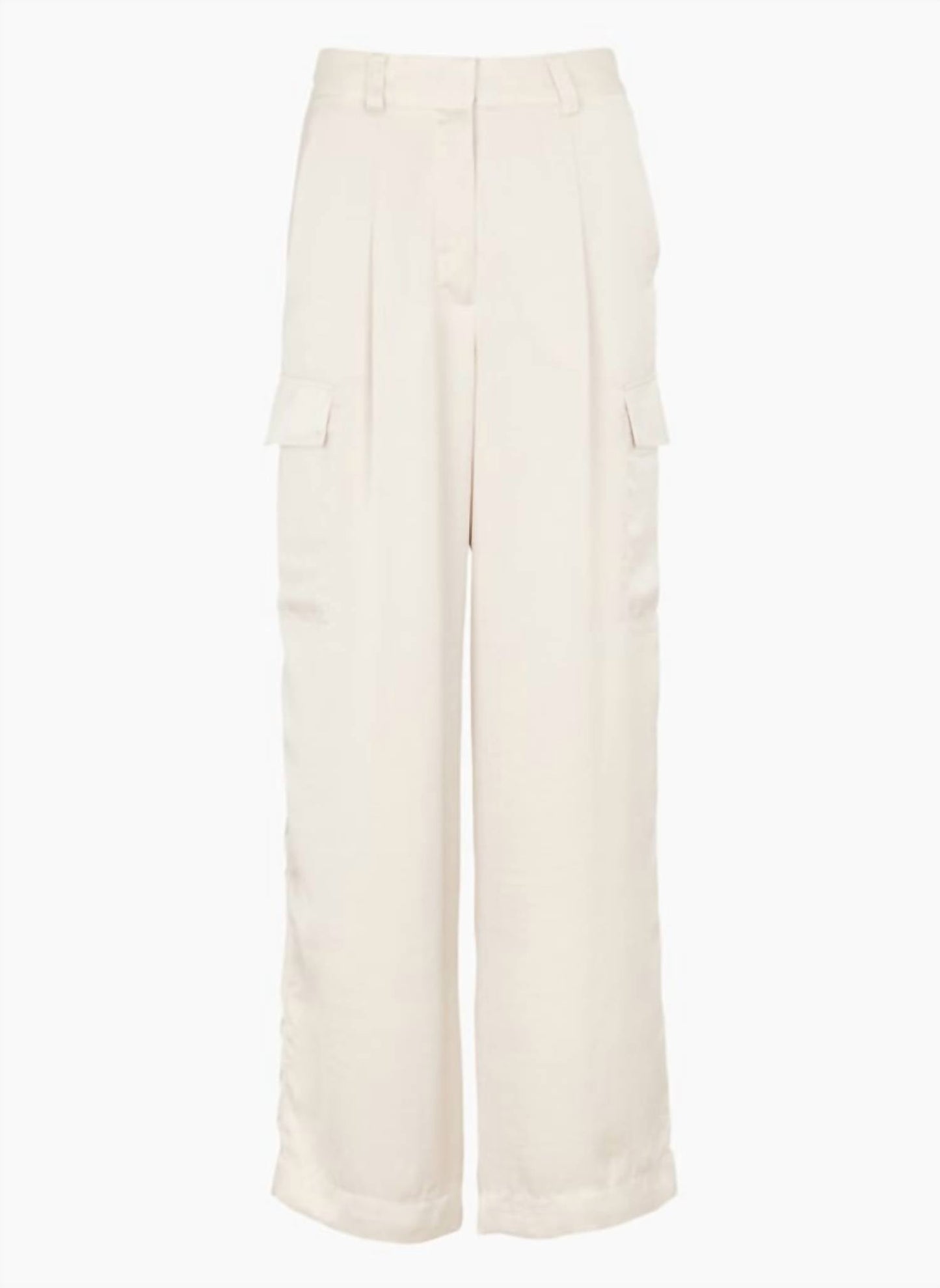 Ba&Sh - Women's High-waisted Satiny Cargo Pants