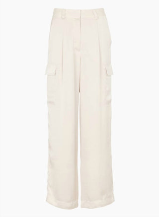 Ba&Sh - Women's High-waisted Satiny Cargo Pants