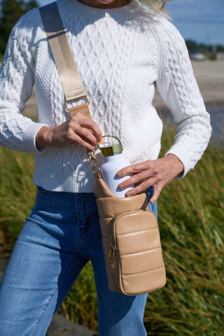 Wanderfull - Unisex Vegan Leather Hydrobag With Strap Bundle