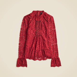 J.Crew - Women's Lace Mockneck Top