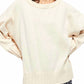 Free People - Street Fair Ivory Sweater Tunic Oversized Pullover
