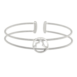 Bella Cavo - Rhodium Pisces Cable Cuff
