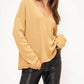 Project Social T - EZRA NOTCH NECK THERMAL LONG SLEEVE TOP