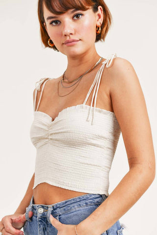 Reset By Jane - Silky Smocked Tank Top