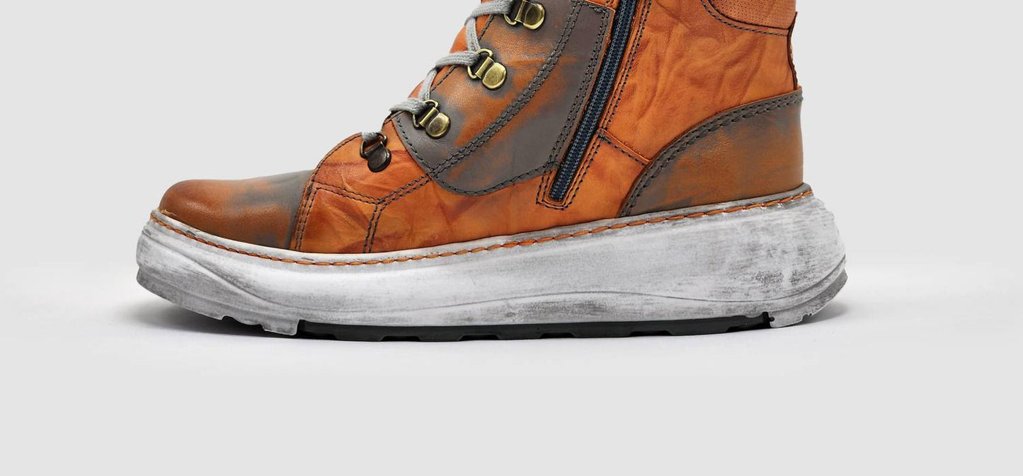 Kcr Group - Women's Retro Fur-Lined Leather Boots