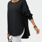 Double Take - Full Size Long Sleeve High-low T-shirt