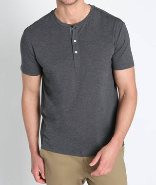 Jachs New York - Stretch Pima Blend Short Sleeve Henley Tee