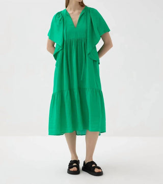 Psophia - Drapey V-Neck Midi Dress