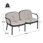 Luna Outdoor Patio 3 Pieces Chat Set