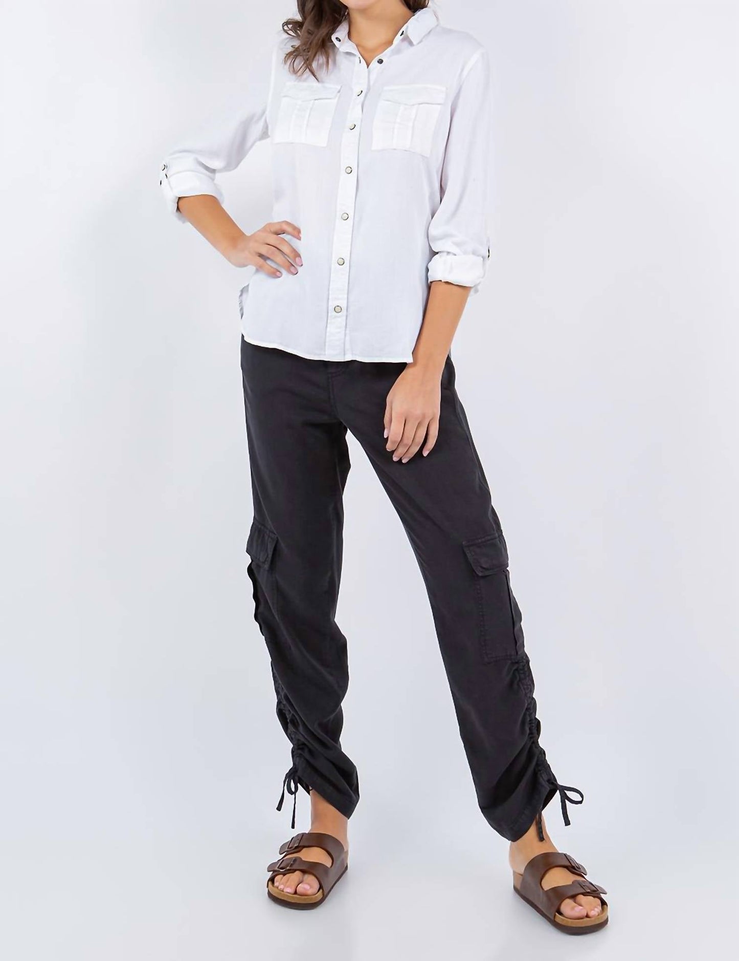 Paparazzi - Tencel Slub Cinched Cargo Pant - Inseam 29"