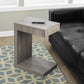 Accent Table, C - Shaped Contemporary & Modern - Taupe