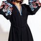 Emily Lovelock - VANEZA Applique Short Dress