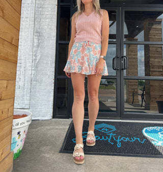 Wishlist - Floral Print Ruffle Mini Skirt
