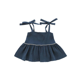 Omamimini - Baby Peplum Top with Ties