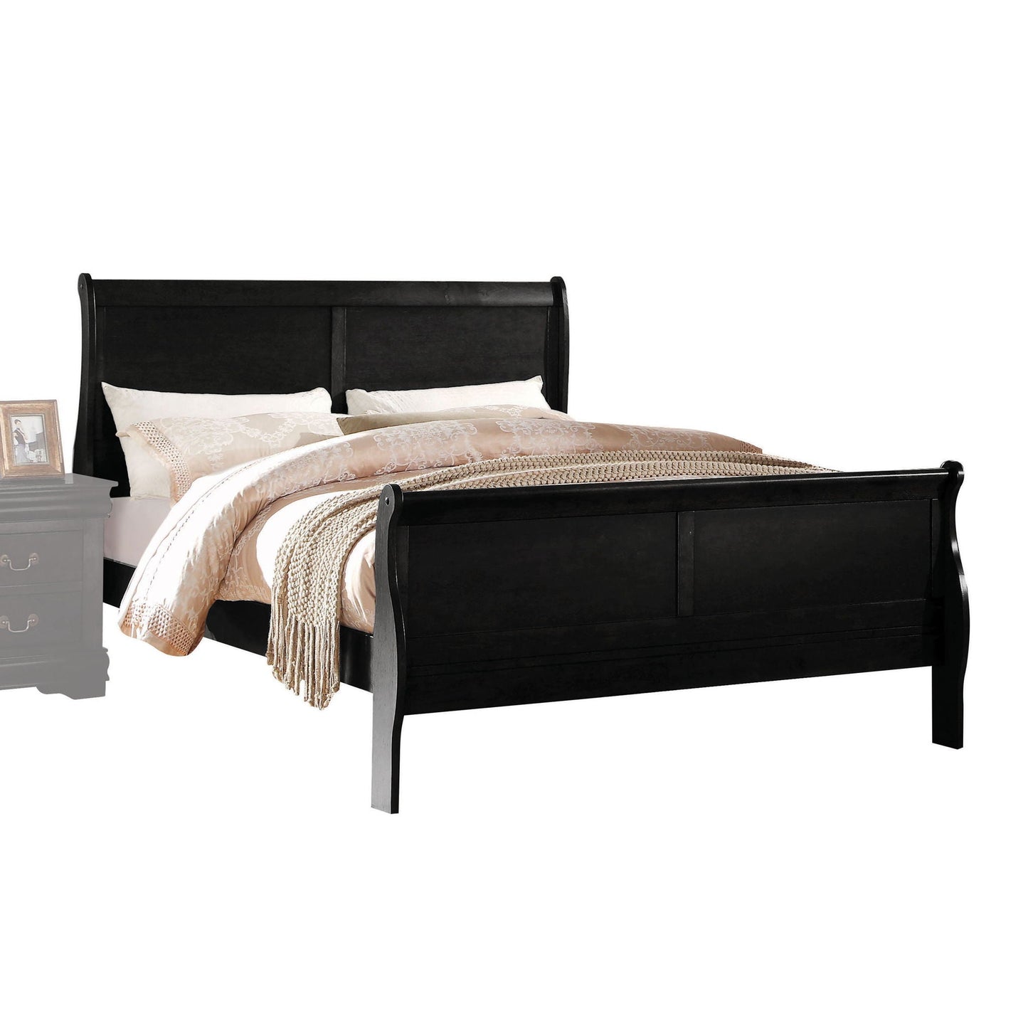 Louis Philippe Sleigh Style Bed