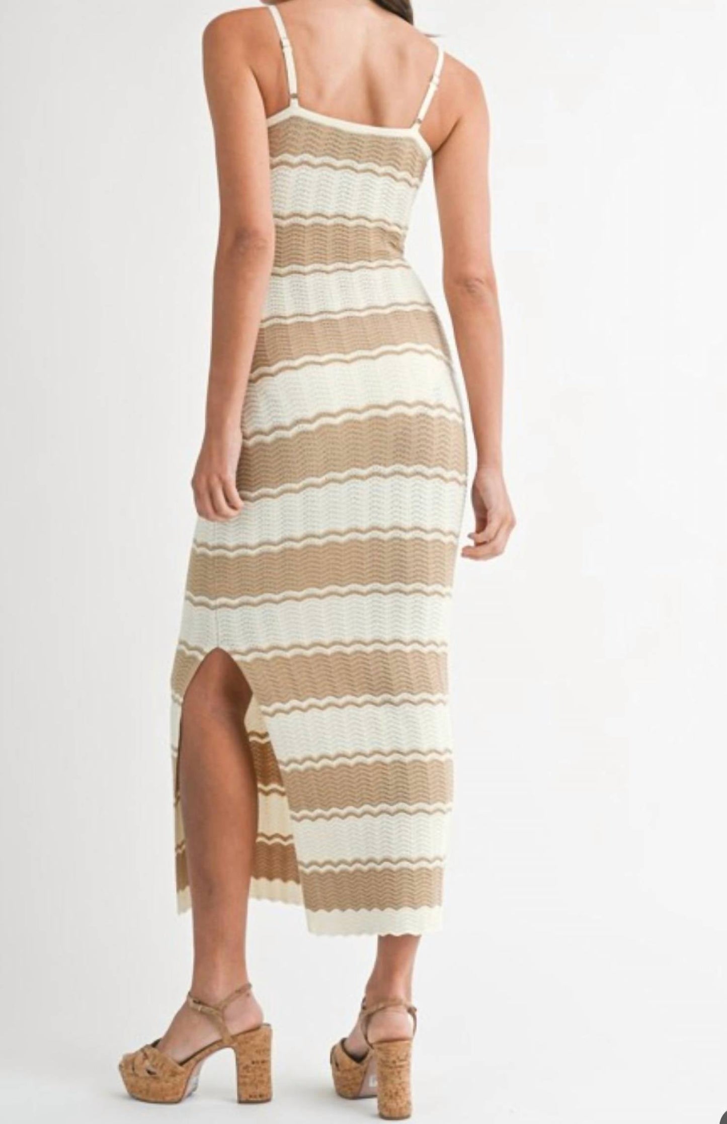 Mable - Striped Midi Dress