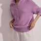Varley - Tara Pointelle Half Zip Smoky Grape