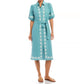 Karen Kane - Embroidered Linen Blend Shirtdress