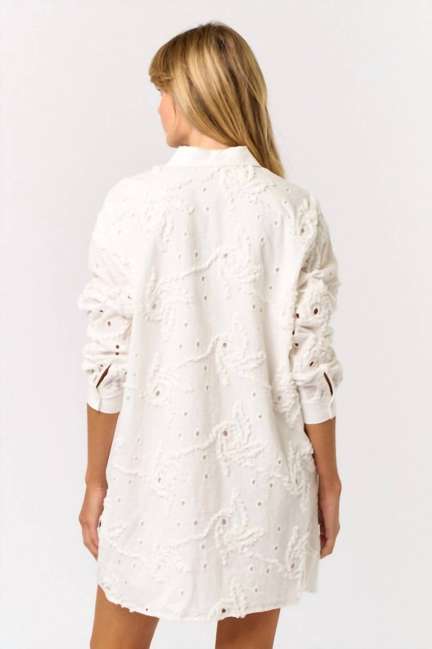 Camellia - Textured Button Down Shirt Dress