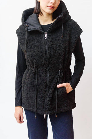 Jocelyn - Shearling Reversible Hooded Vest