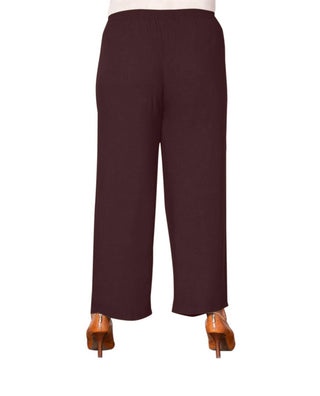On The Plus Side - Essential Wide Leg Rayon Pants - Plus