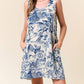 Doe And Rae - Floral Scoop Neck Swing Dress