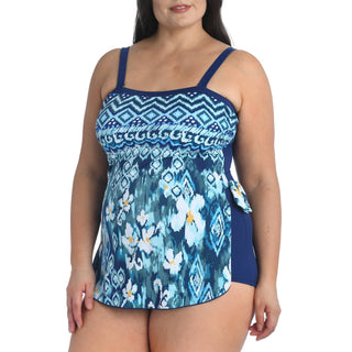 Maxine Of Hollywood - Ikat Border Bandeau Sarong One-piece
