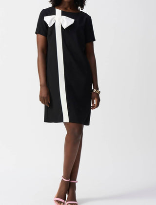 Joseph Ribkoff - Bow Detail Short Sleeve Shift Dress