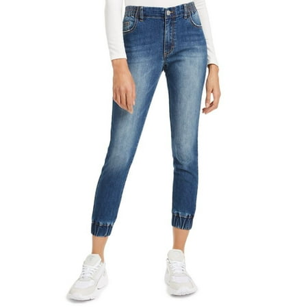 Junior's Denim Joggers - Blue Large