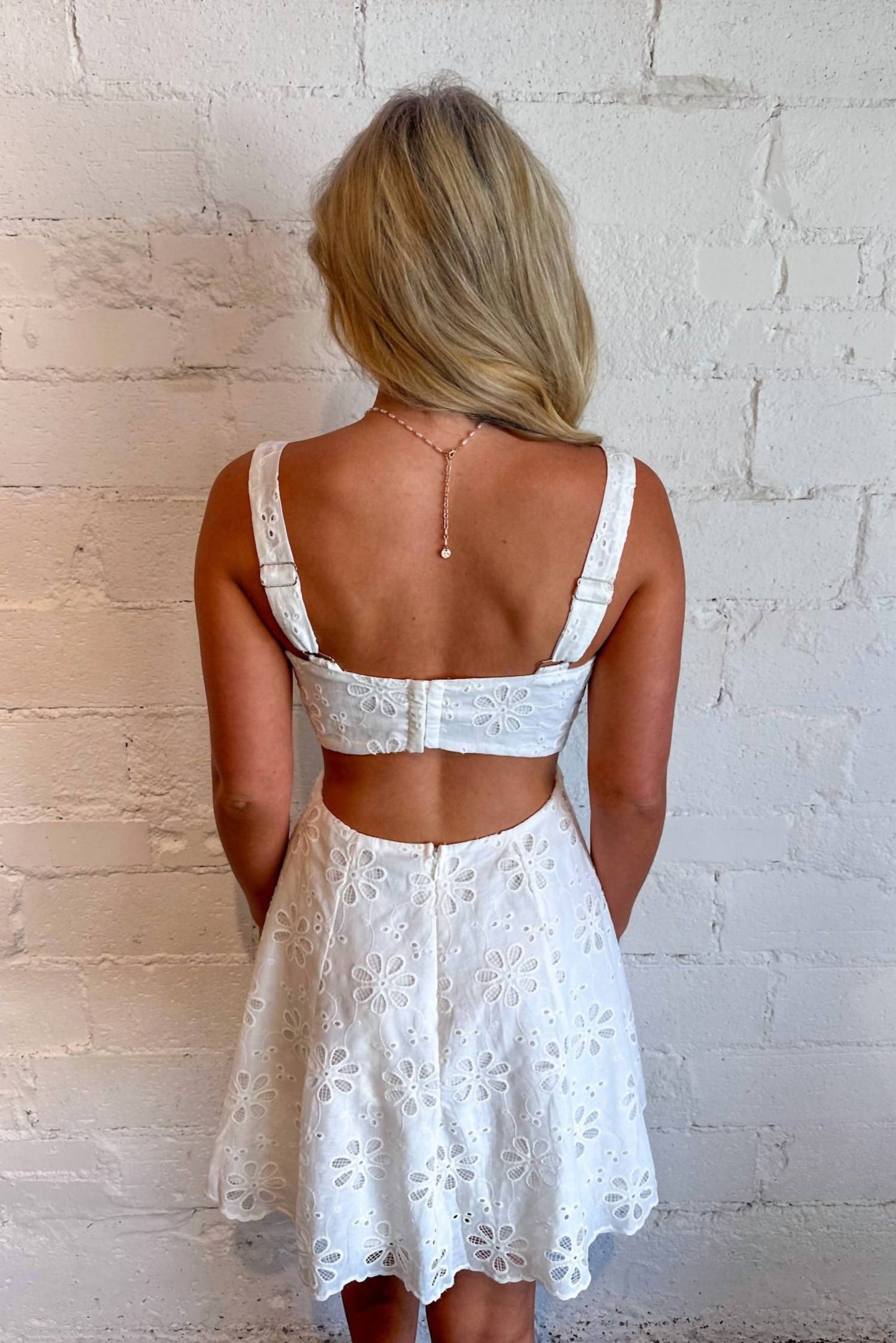 Mable - Lucy Eyelet Cutout Mini Dress