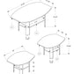 3-Piece Transitional Espresso Table Set for Living Room
