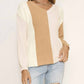 Dee Elly - COLORBLOCK KNIT SWEATER