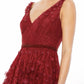 Mac Duggal - Floral Applique Ruffled Tiered Gown