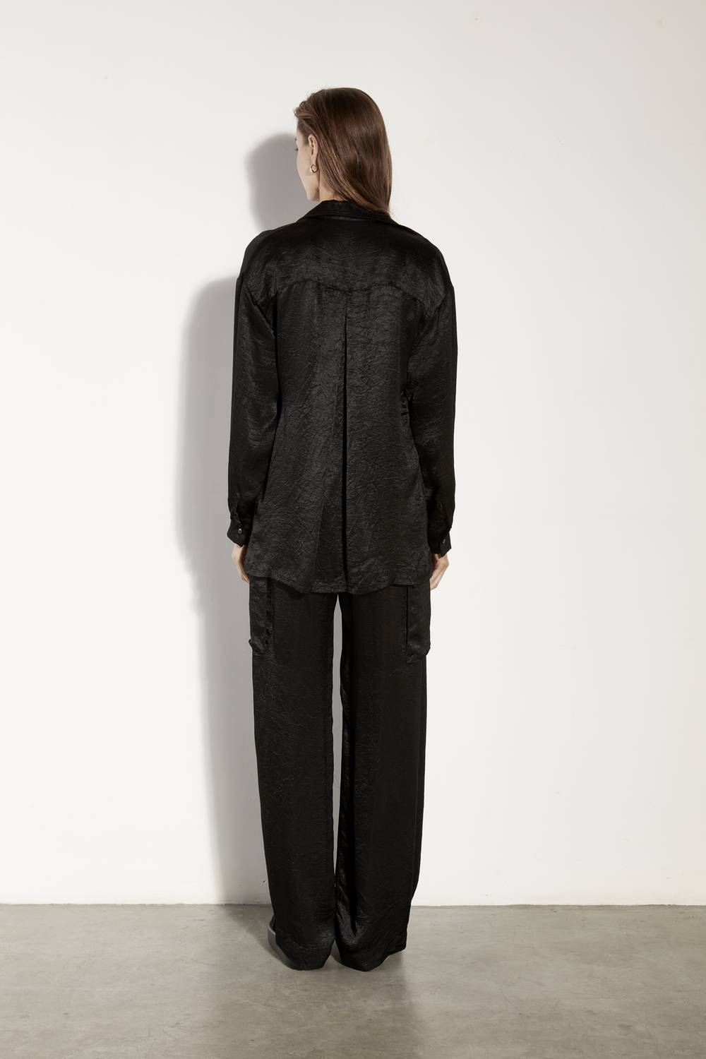 Enza Costa - TEXTURED SATIN CARGO PANT