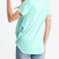 7Th Ray - Solid V Neck Knotted Top