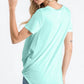 7Th Ray - Solid V Neck Knotted Top