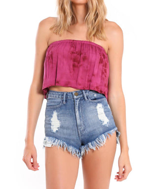 Blue Life - Lina Frill Strapless Top