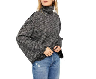 Free People - Sunny Days Wide Sleeve Turtleneck Top In Night Star