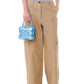 Ganni - Herringbone Canvas Mid Waist Trousers