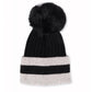 Haute Shore - KIDS Striped Hat Faux Pom Pom