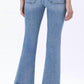 Lovervet - High Rise Patch Pocket Kick Flare Jean