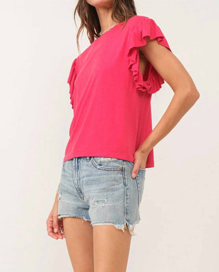 Another Love - Sonny Hibiscus Flutter Sleeve Top