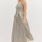 Entro - Stripe Midi Dress