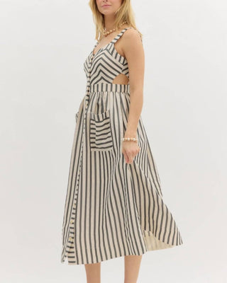 Entro - Stripe Midi Dress